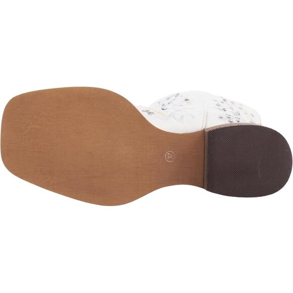 SheSole Womens Boots Fashion Rhinestone Square Toe Ladies Cowboy Boots Mid Calf - Picture 7 of 7